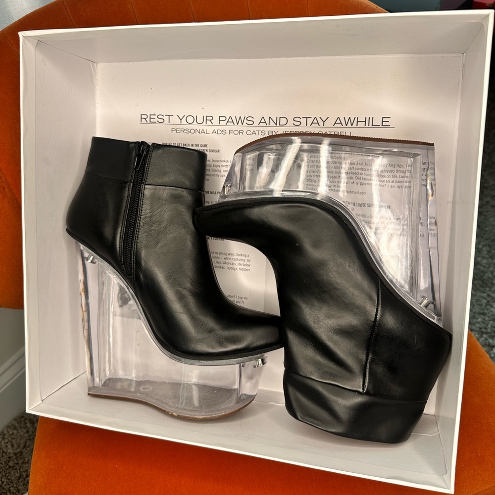Rare Find- Jeffery Campbell Icy Clear